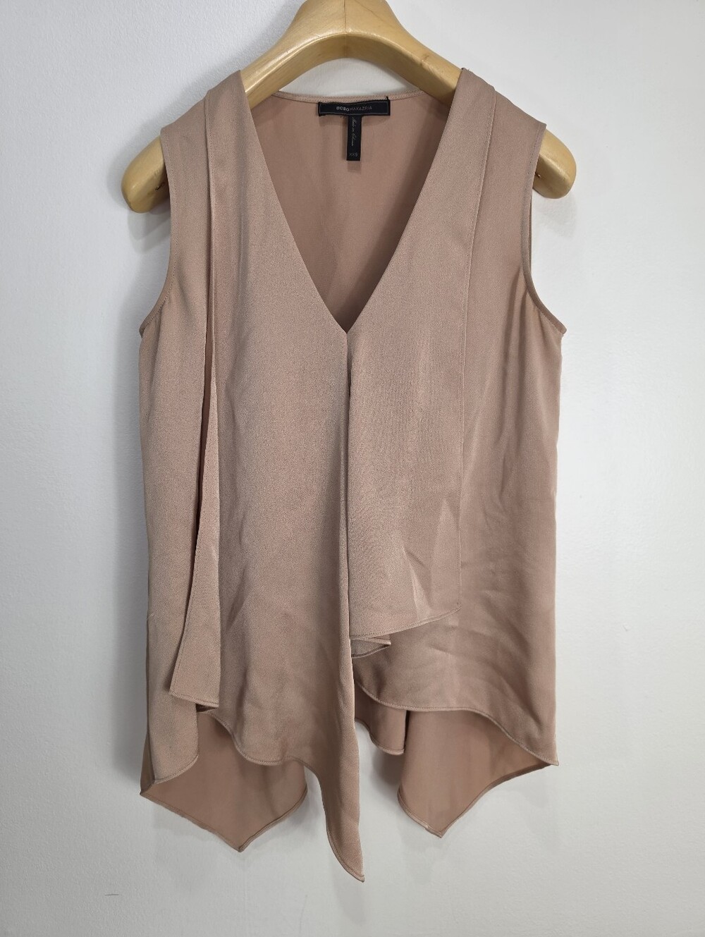BCBGMaxAzria  Layered V-Neck Sleeveless Top